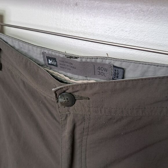 REI Trailmade Pants Mens Sz 40x30 40 x 30 Nylon Stretch Blend Hiking Gray - Picture 4 of 7